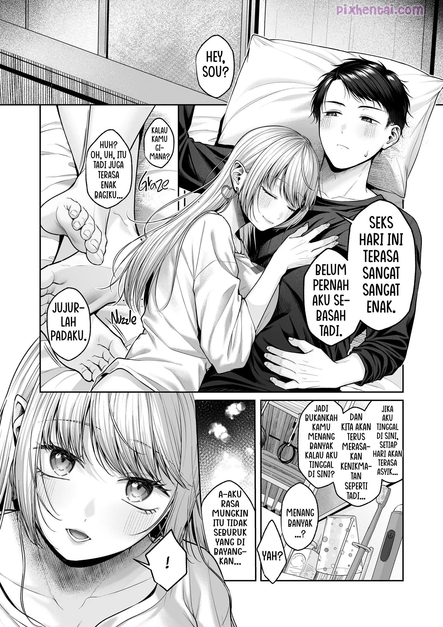Komik hentai xxx manga sex bokep Hirotta Kinpatsu Gal ni Furimawasareru Kurashi mo, Angai Warukunai no Kamoshirenai 54